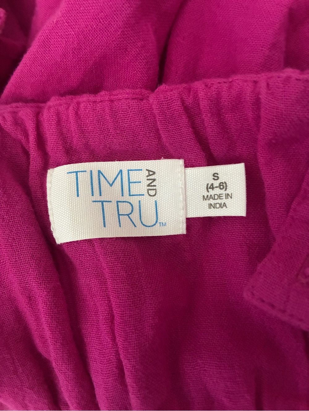 Time and Tru Fuchsia Ruffled Sleeve Dress - Picture 5 of 7